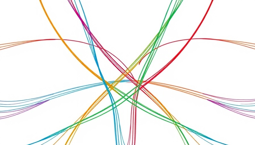 Colorful abstract lines forming a Y shape.