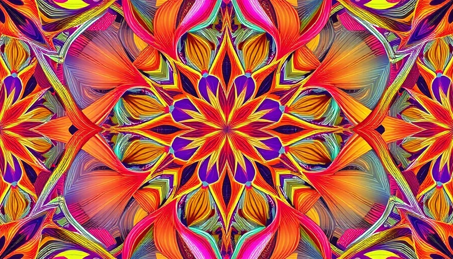 Colorful abstract pattern symbolizing harmony and unity.