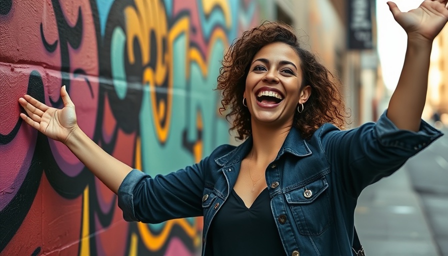 Joyful woman celebrating investment in women-led businesses.