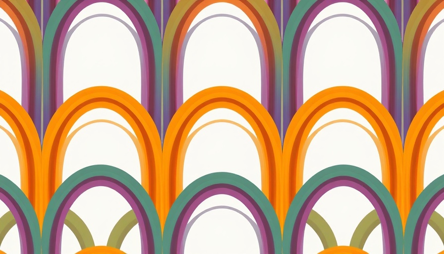 Stylized graphic pattern with colorful interwoven bands for WHO Africa Director Nomination.
