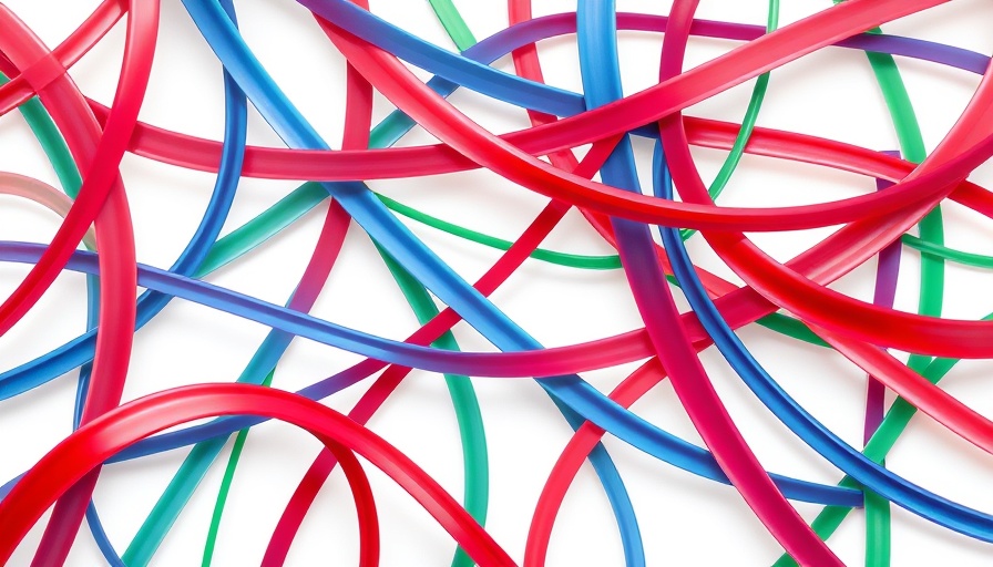 Colorful interwoven lines representing cyberbullying in South Africa.