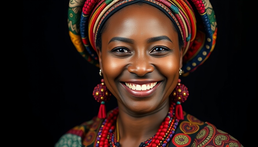 Confident woman in colorful attire, invest in African SMEs
