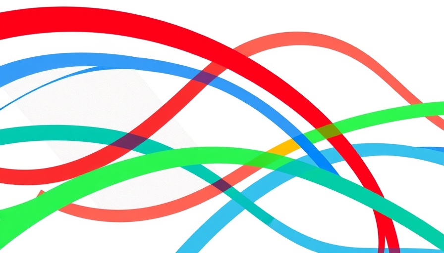 Abstract colorful design with intersecting lines.