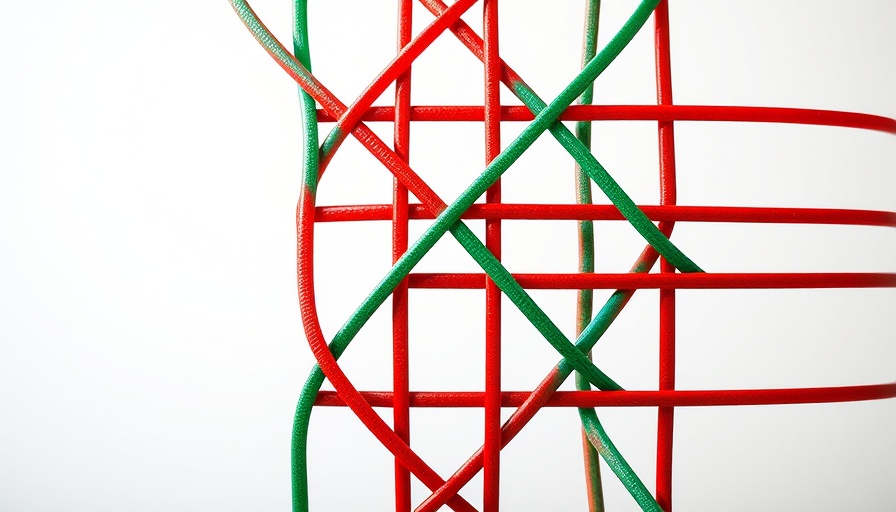 Abstract interwoven pattern symbolizing African politics and governance.