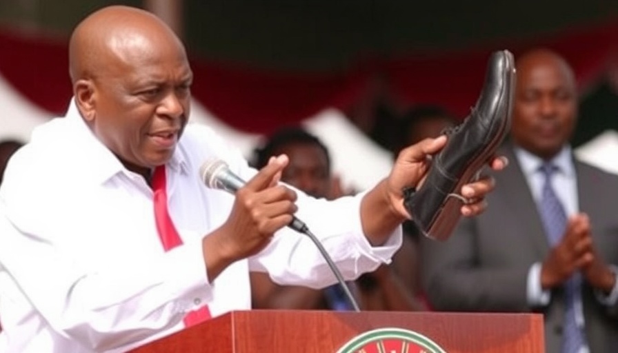 Kenya President Ruto hit with flying shoe during rally
