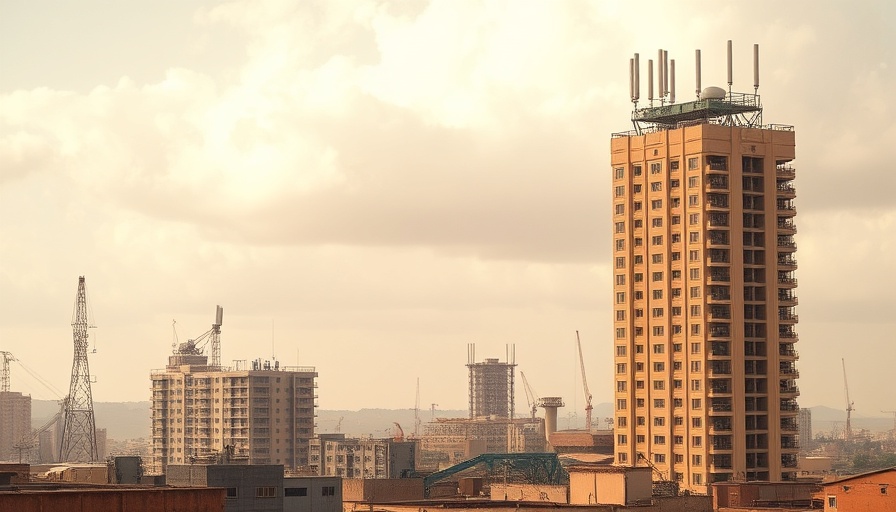 Urban skyline depicting African startups growth.