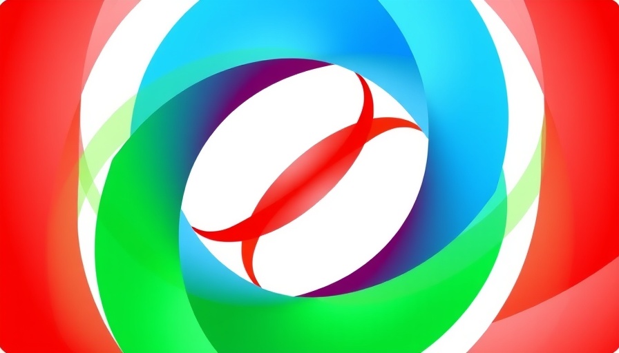 Colorful abstract logo with red, blue, green lines