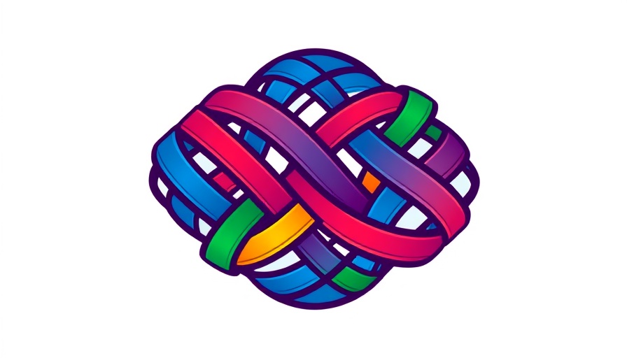 Africa breaking news colorful woven pattern logo.