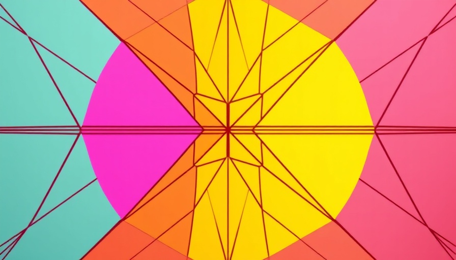 Colorful abstract logo with intersecting lines.