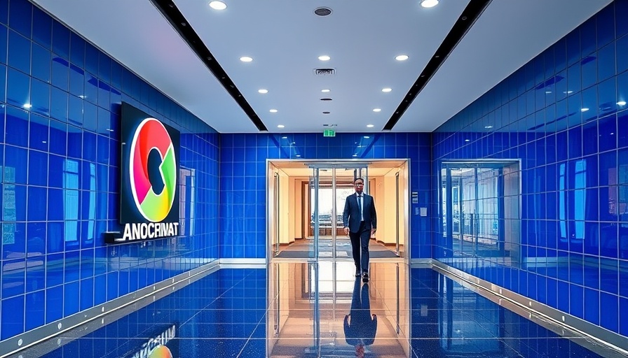 Corporate lobby in Africa with glass entrance and modern design.