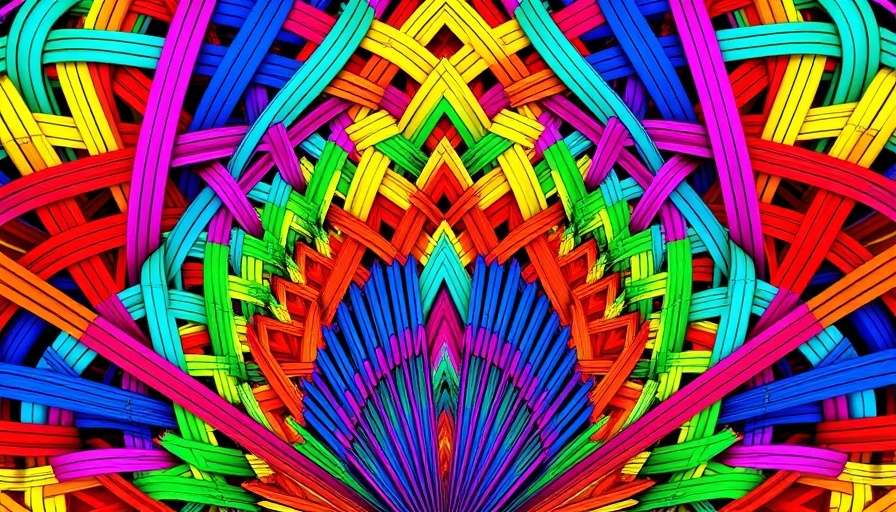 Abstract colorful interwoven design, South African job scams.