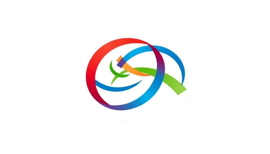 Abstract logo with red, green, blue arcs symbolizing U.S. visa validity for Nigerians.
