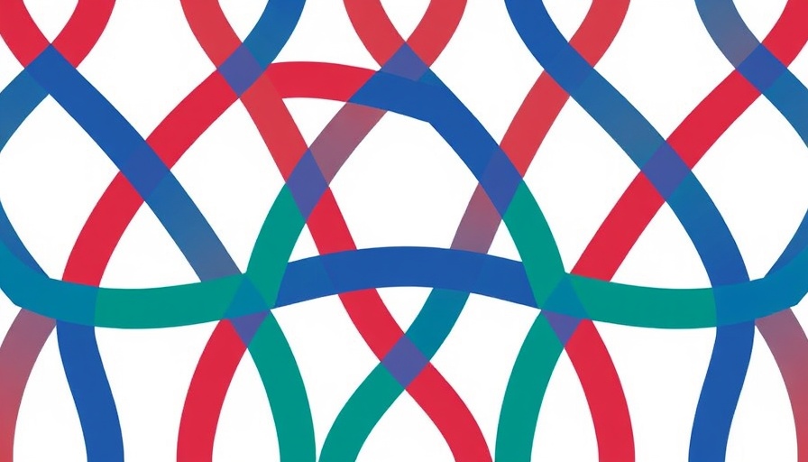 Abstract interwoven design representing Sudan humanitarian crisis