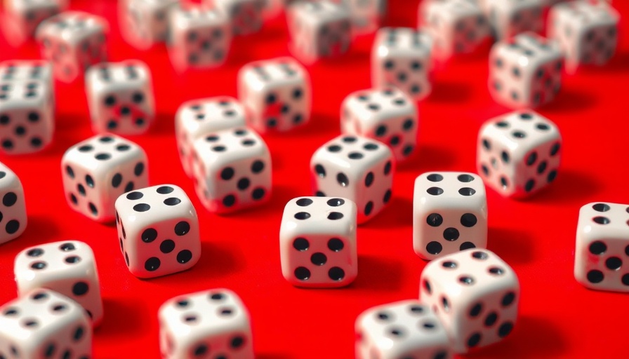 White dice on red background, representing game elements - Mobile Game Hacks.