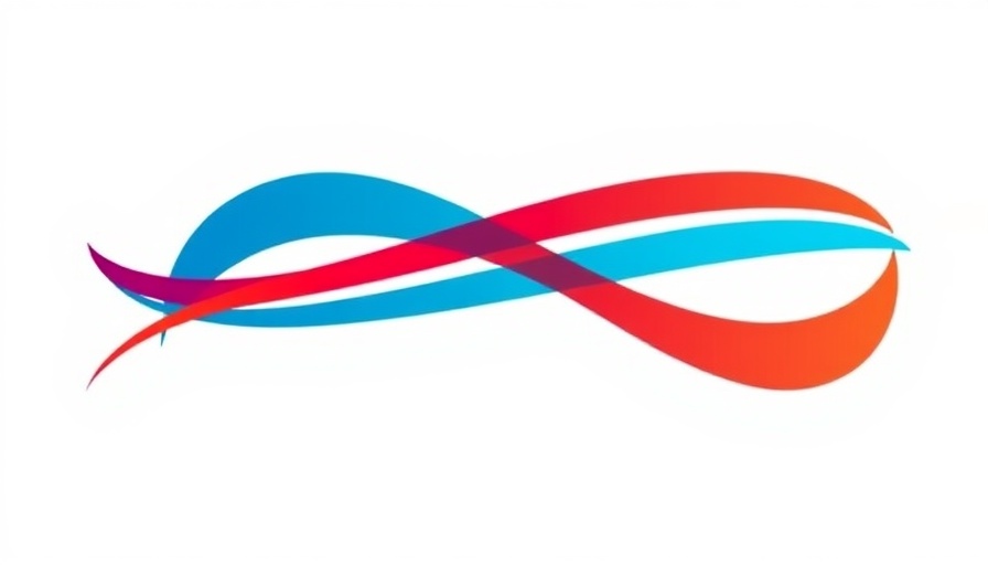 Abstract logo symbolizing infrastructure financing in Africa, colorful intertwined lines.