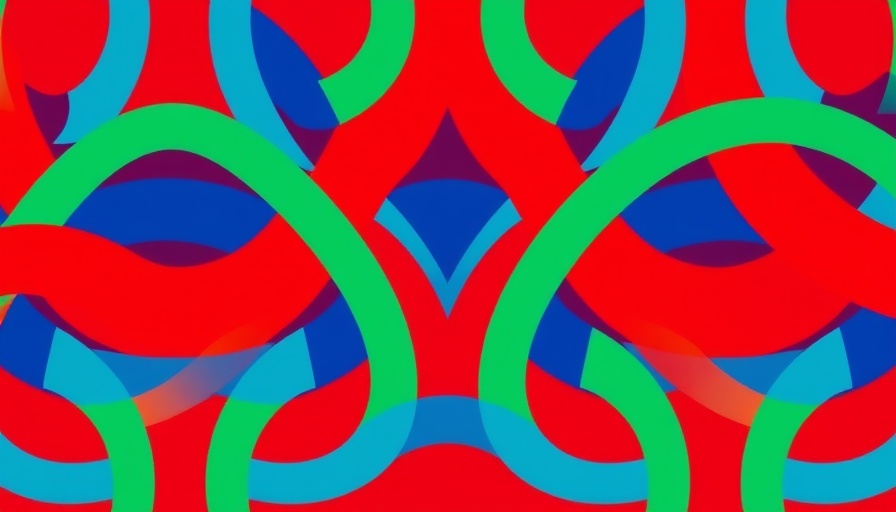 Abstract pattern of intertwined colored arcs related to youth-led coups in West Africa.
