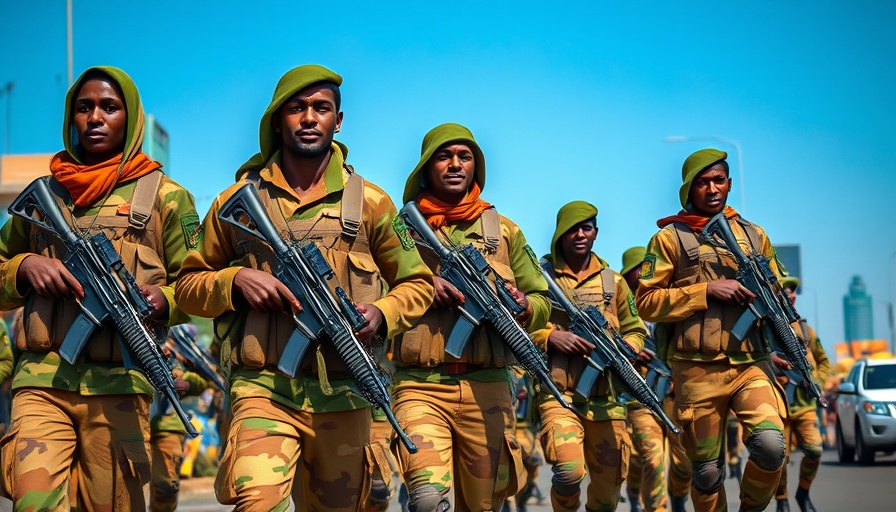 Somalia army troops marching in military operation against al-Shabaab.