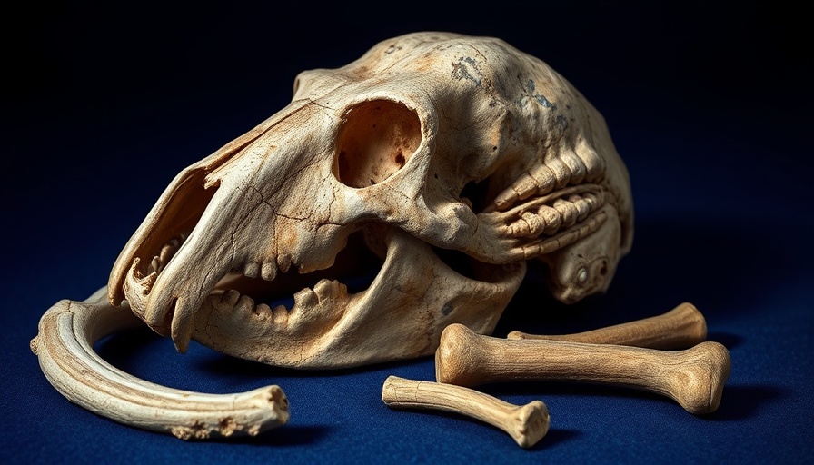 Detailed fossil discovery in Ethiopia on dark blue background.