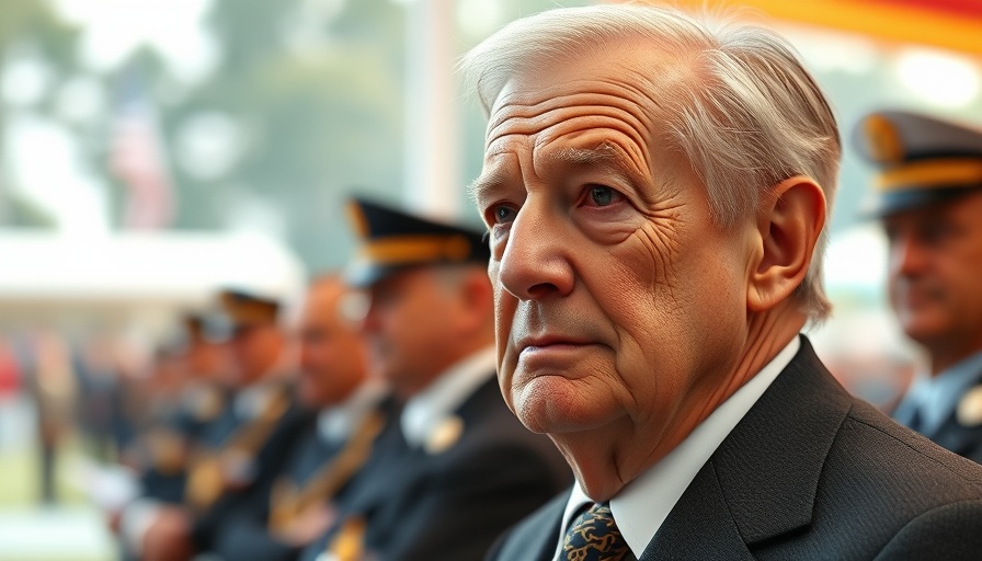 Distinguished older man at ceremony, related to Uganda's 2026 presidential race.