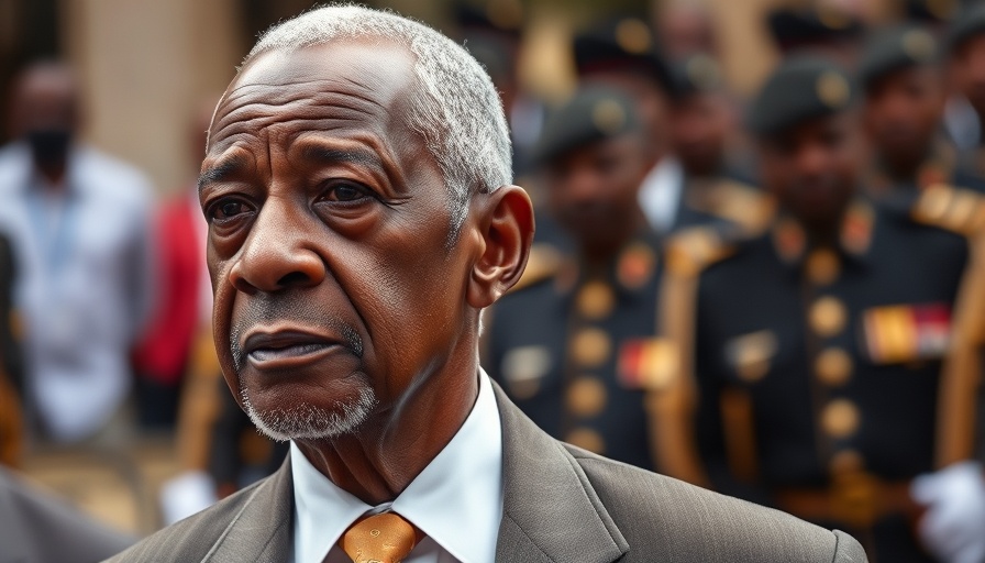 Elderly man at event regarding Uganda migrant deal and human rights.