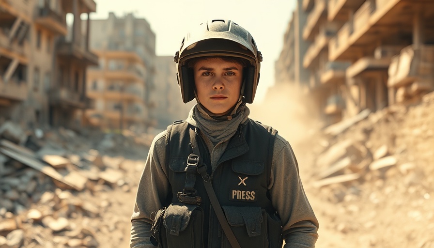 Targeted Killings of Journalists: Young journalist in Gaza's rubble