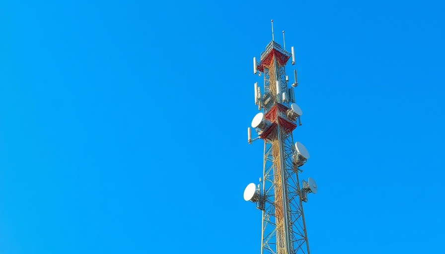 Tall telecom tower against blue sky, Nigeria telecom FDI recovery.