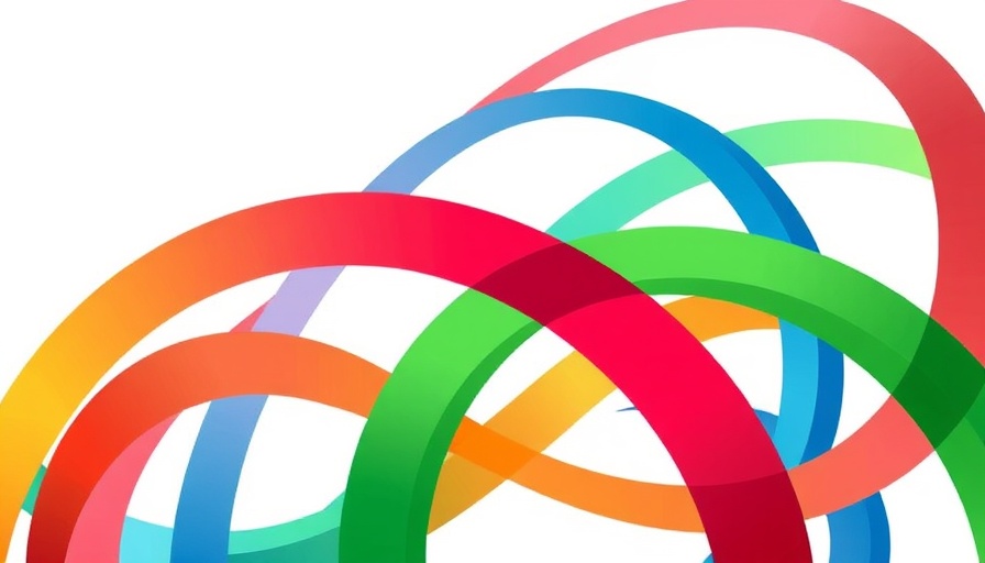 Rwanda healthcare financing logo design, colorful arcs.