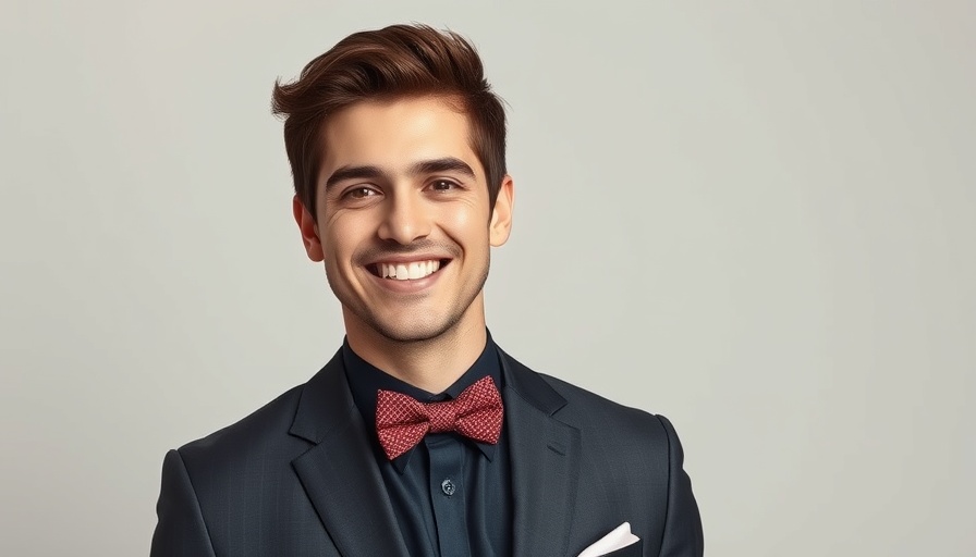 Confident young man in a suit smiling, related to AI in Africa.