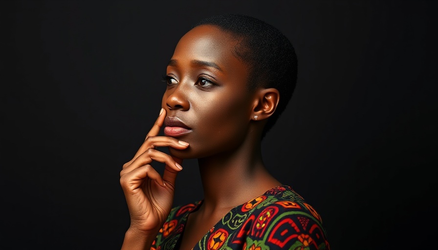 Confident African woman in colorful attire, AI in Africa.