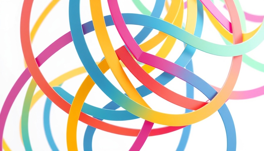 Colorful abstract arcs symbolizing automation of excise registration system