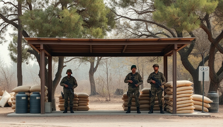 Military soldiers guarding checkpoint after Boko Haram attack in Nigeria.