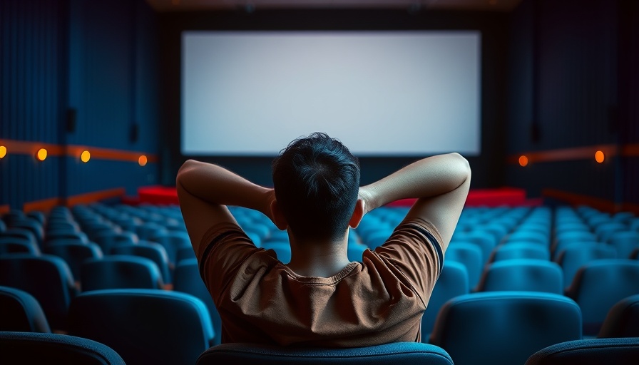 AI in Africa: Person watching a screen in an empty theater.