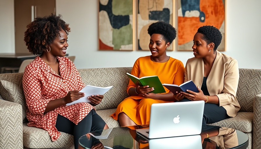 African women discussing funding gap for startups in office