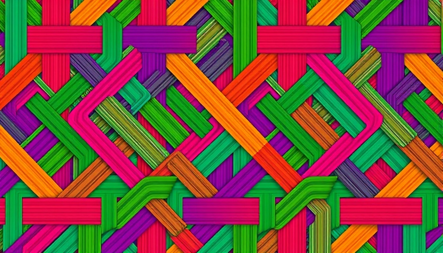 Colorful abstract weave pattern symbolizing connection