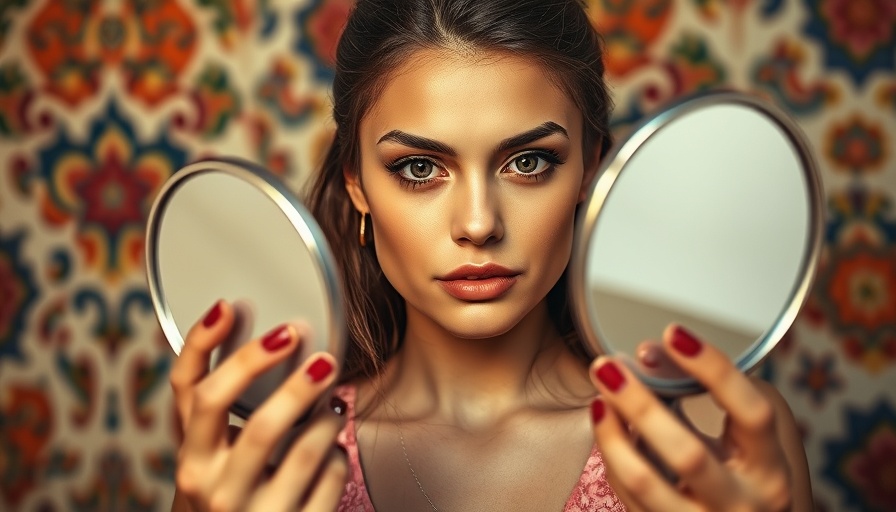 Young woman at Nigeria's Albamism Advocacy Pageant applying makeup.