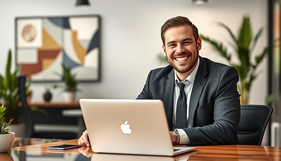 Confident businessman in modern office symbolizing African tech success.