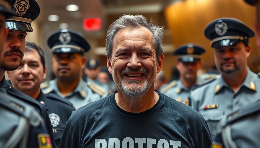 Tanzanian Elections Political Repression scene with man in protest shirt.