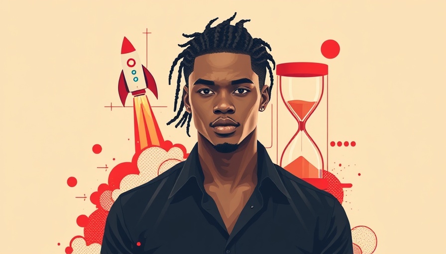 Future of work in Africa concept with a modern abstract design.