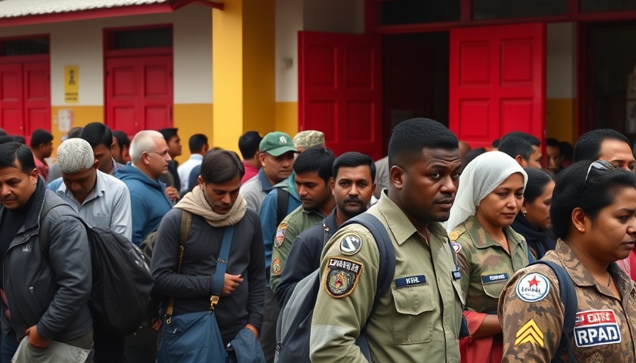 People voting during Guinea constitutional referendum, diverse gathering.