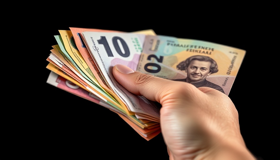 African fintech currency in hand, economic growth highlighted.