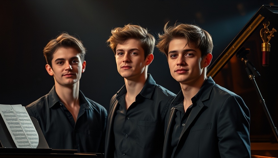 Young Cuban musicians by a piano in dim venue lighting.