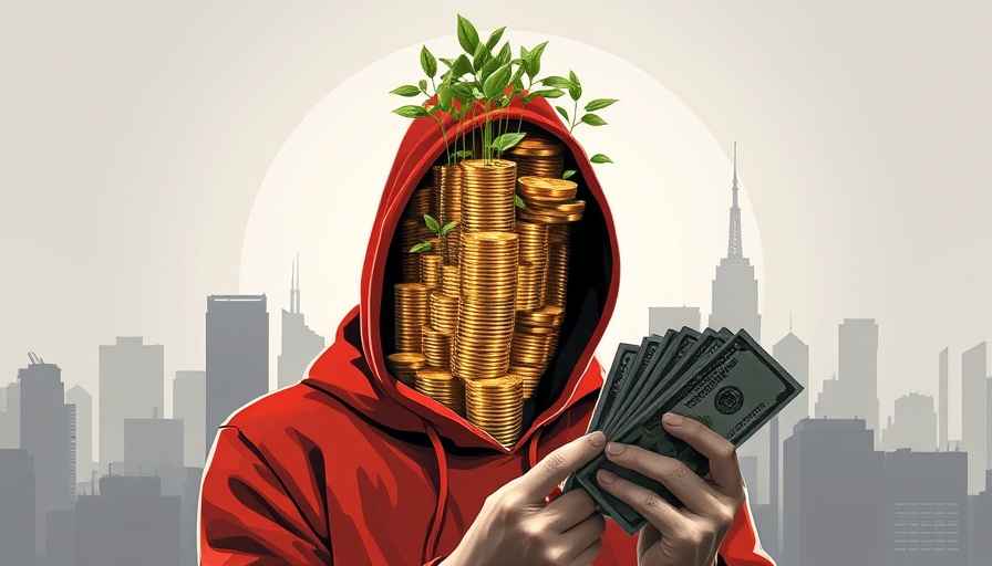 Investing in Africa concept with coins and plant growth