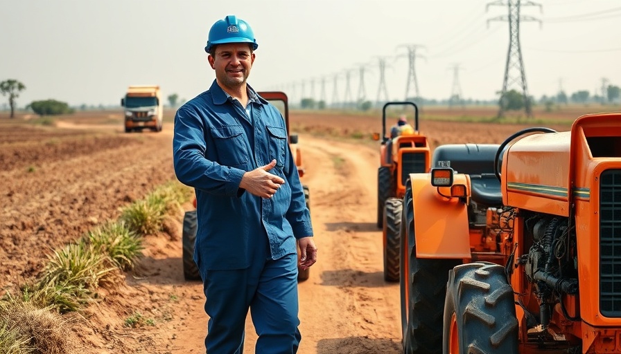 Affordable mechanisation for farmers in Nigeria, guidance scene in rural setting.