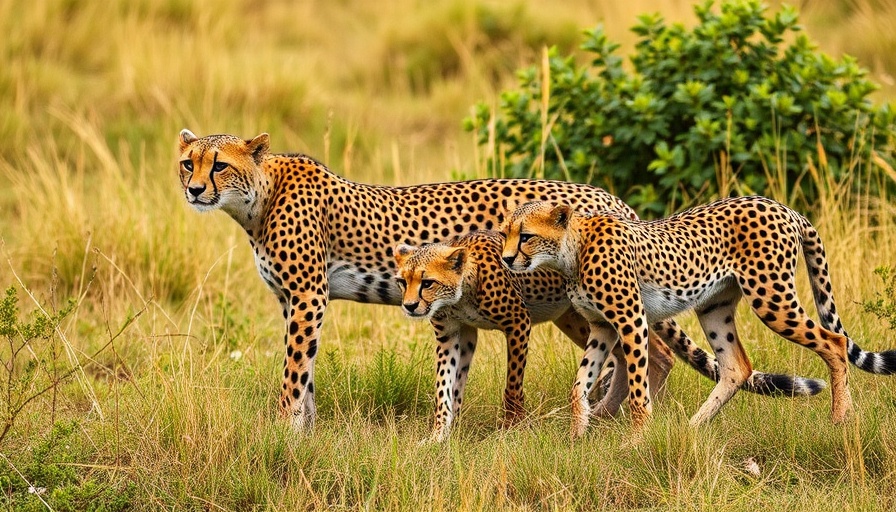 Cheetah family exploring away from the illegal wildlife trade in Somaliland.