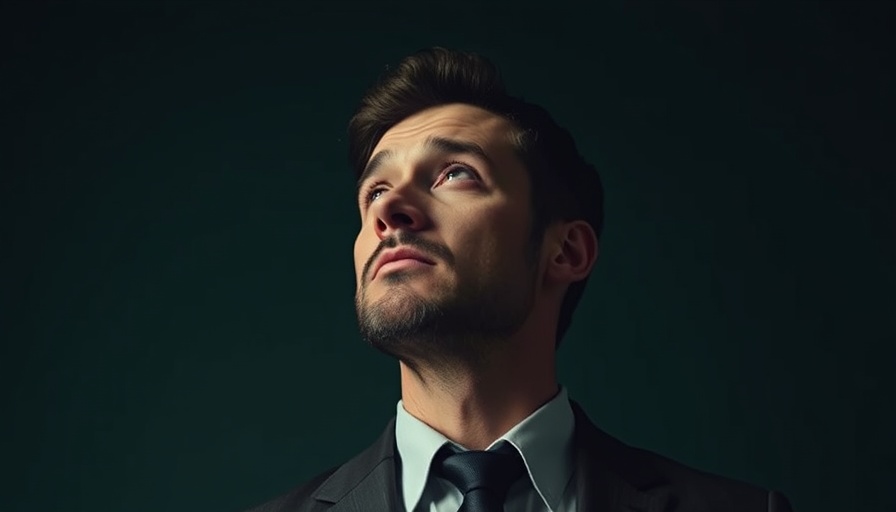 African fintech innovations visionary leader in a contemplative pose.