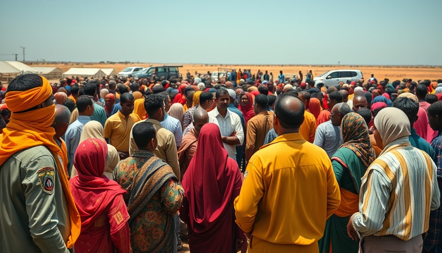 Refugees gather in colorful attire amid Boko Haram violence.