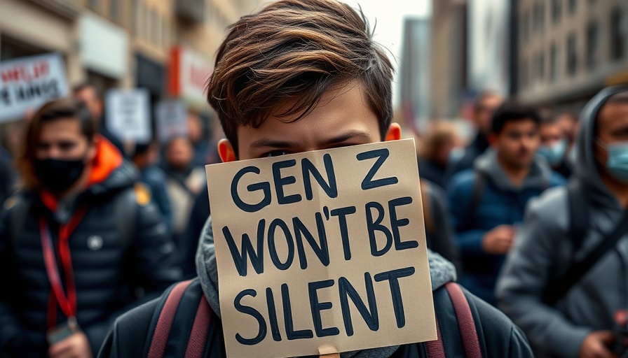 Moroccan Gen Z protests holding sign, demanding better services.