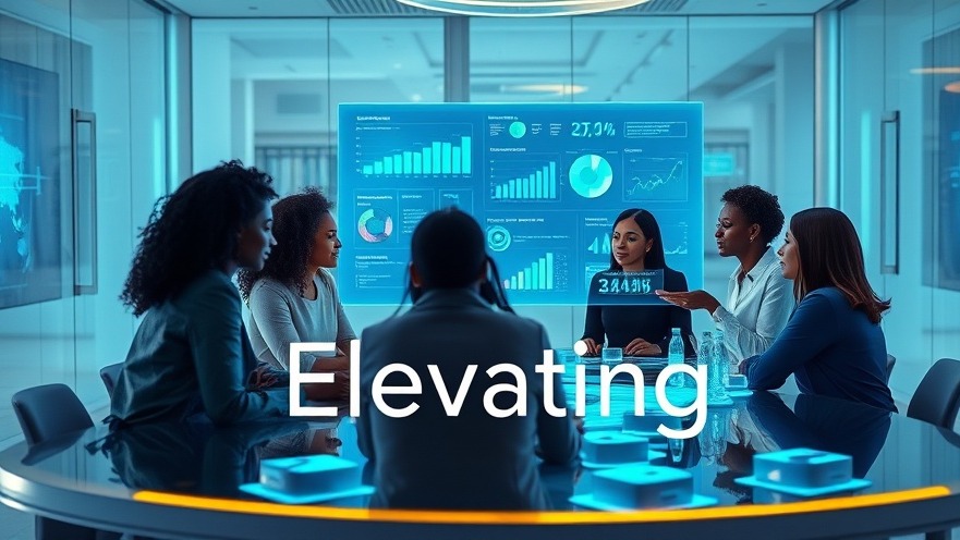 Diverse African women professionals discuss AI data at a futuristic table, symbolizing innovation.