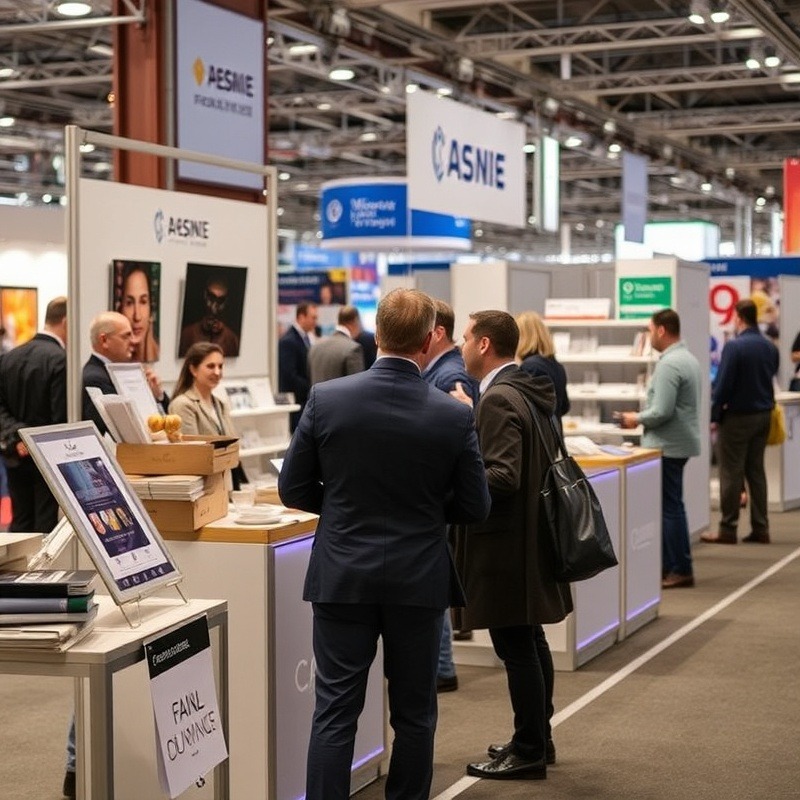 Successful deal at an expo, showcasing business collaboration and networking.