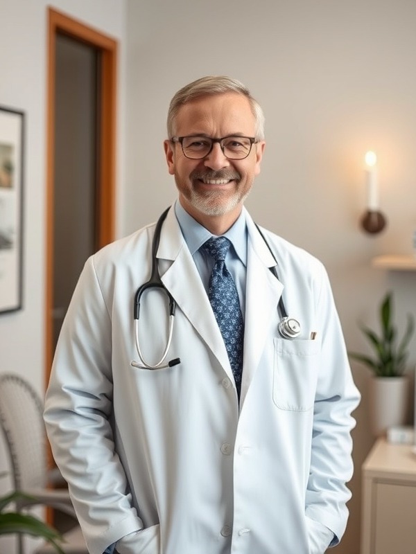 Concierge doctor in health clinic providing personalized care